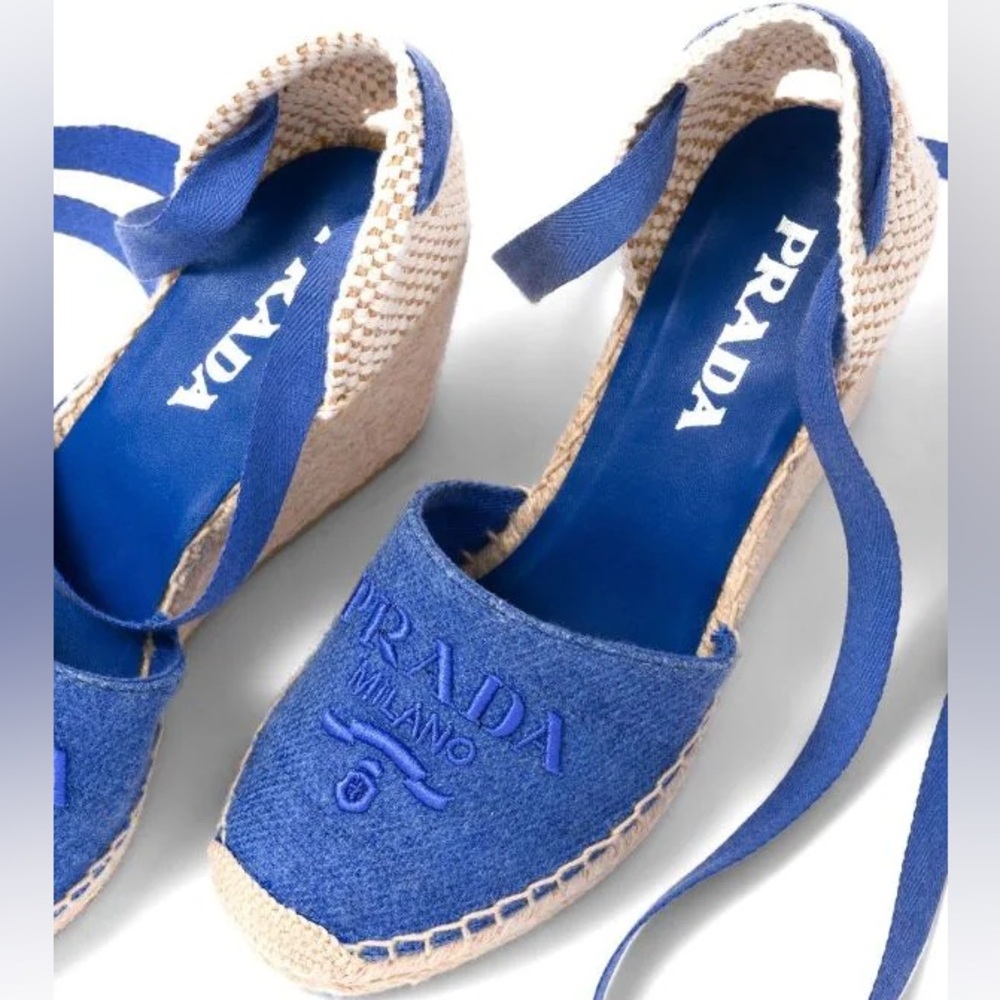 Like new PRADA Wrap Around Espadrille Sandals $985 38 - Picture 3 of 12